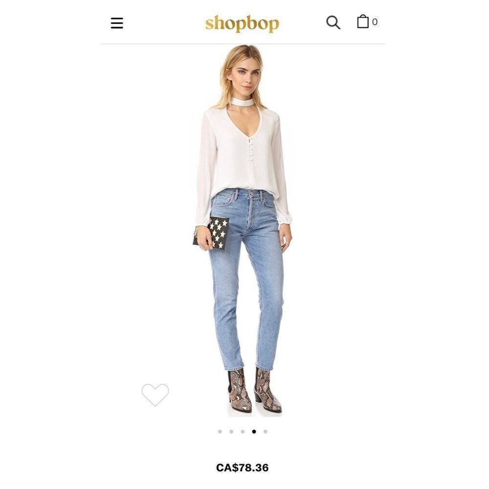 Wayf Sweet Symphony V Neck Blouse (Size: Medium)